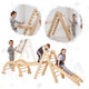 5in1 Montessori Climbing Frame: Triangle Ladder + Slide Board+ Climbing Net + Art Add-on
