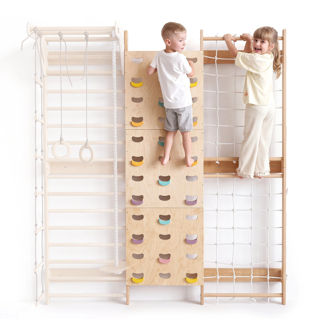 Swedish Wall Extension: Climbing Wall & Net