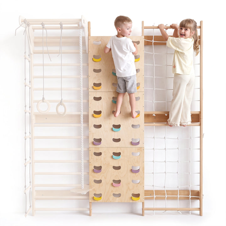 Swedish Wall Extension: Climbing Wall & Net