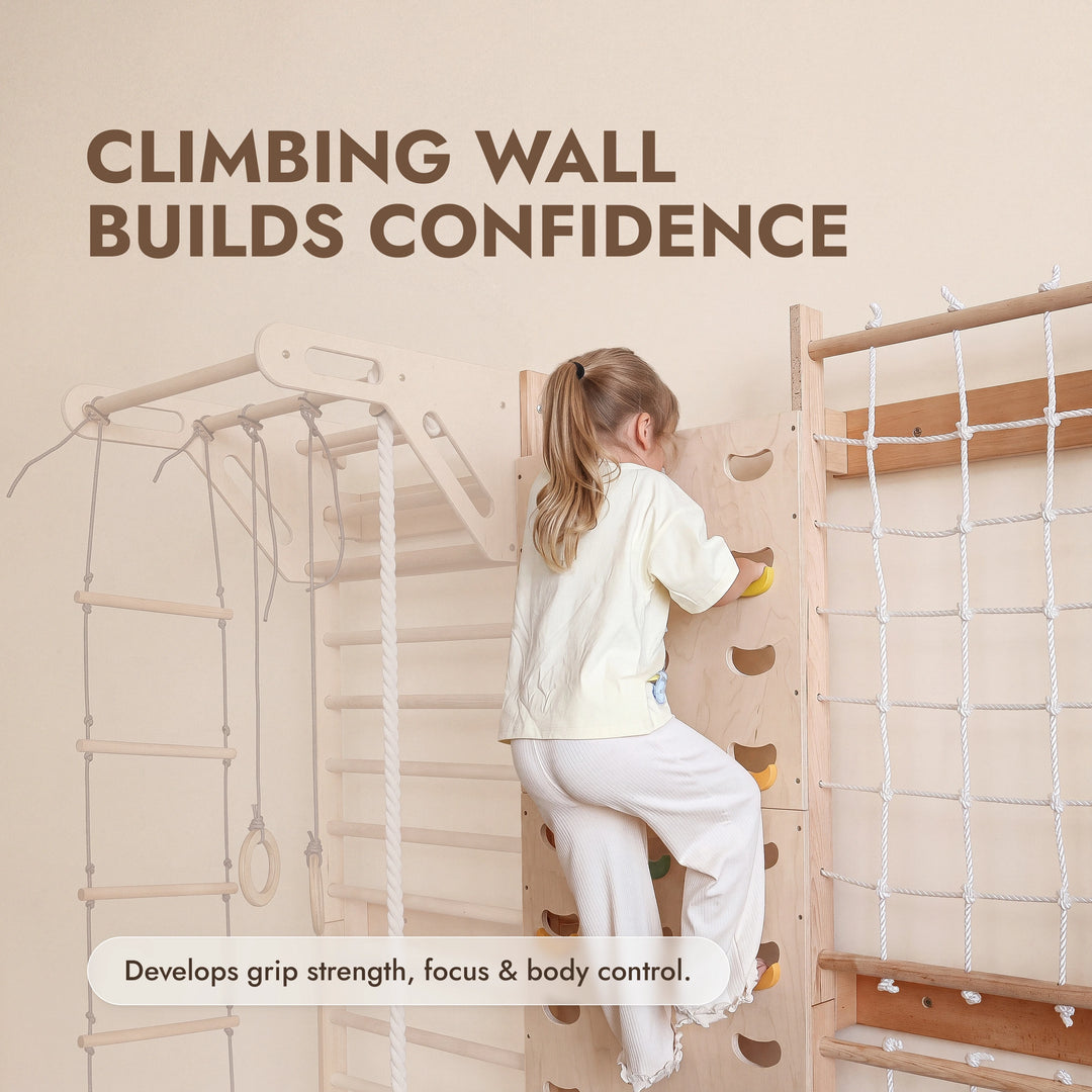 Swedish Wall Extension: Climbing Wall & Net