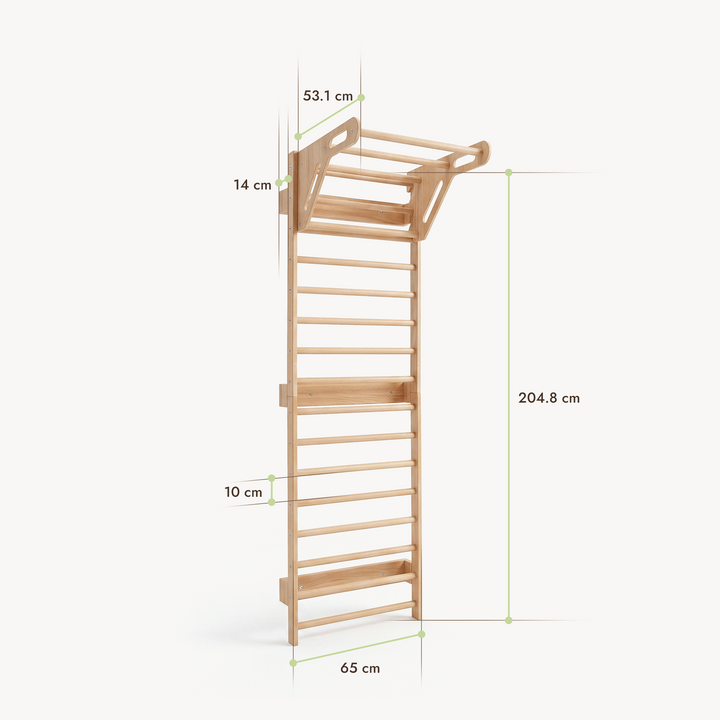 5-in-1 Swedish Wall Bars XL with Pull-Up Bar & 3-in-1 Swing Set