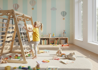 6in1 Indoor Playground for Toddlers - Playground + Swings Set + Slide Board + Rope + Stairs