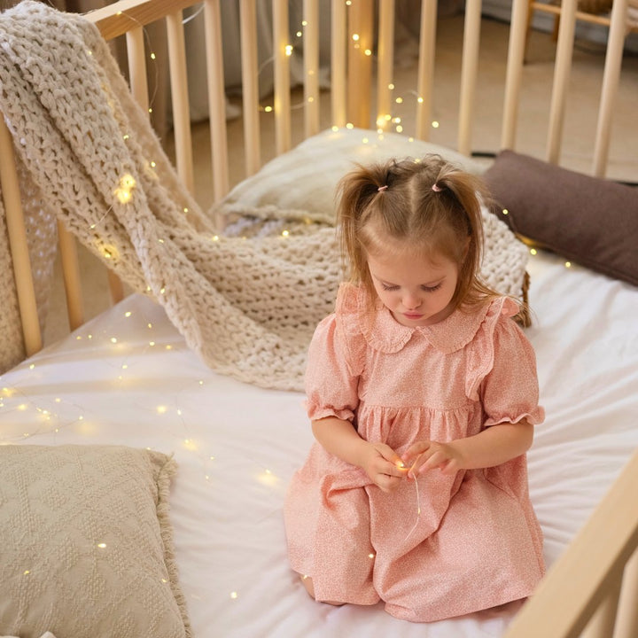 Montessori Floor Bed with Fence – Wooden Toddler Bed for Safe Sleep & Play