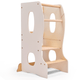 Stable Montessori Tower – Wooden Growing Chair with Cut-Out Handles – Ivory
