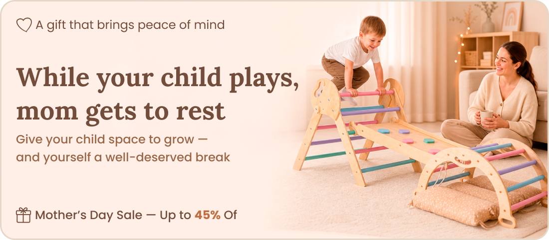 6in1 Indoor Playground for Toddlers - Playground + Swings Set + Slide Board + Rope + Stairs