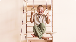 5-in-1 Swedish Wall Bars XL with Pull-Up Bar & 3-in-1 Swing Set