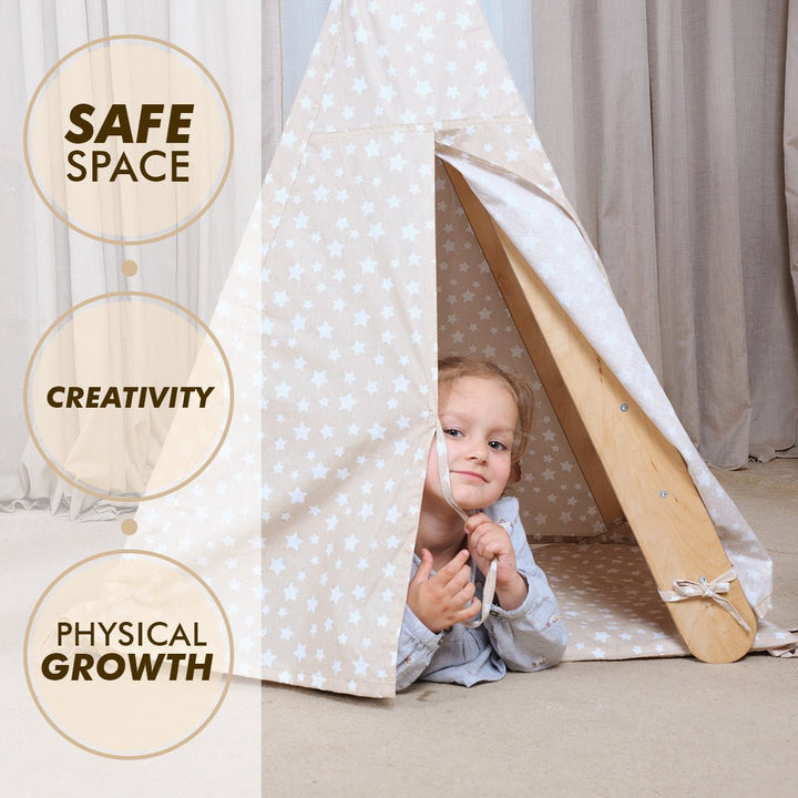 Play Tent Cover with Mat for Triangle Ladder