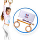Trapeze swing bar with rings