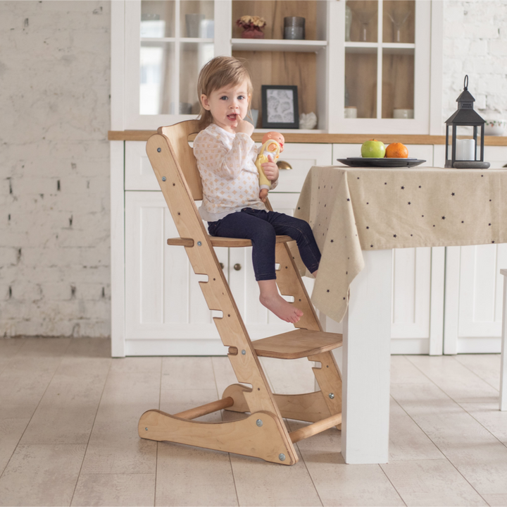 Growing Chair for Kids - Kitchen Helper with Tabletop – Beige